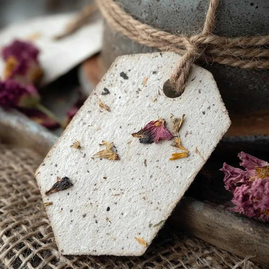 seeds embedded in natural paper